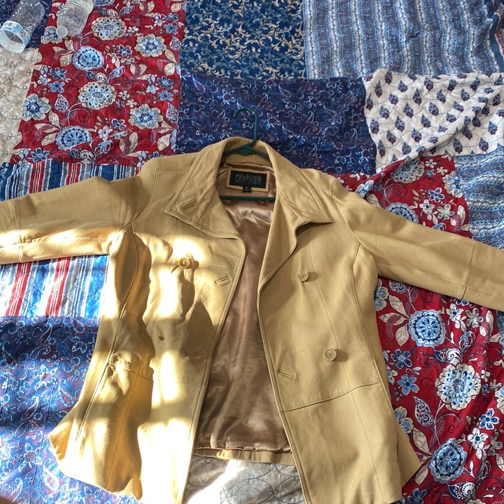 Leather Wilsons Jacket Medium Women brown